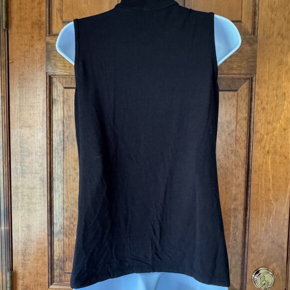 Charter Club Black Sleeveless Mock Turtle Small - Picture 6 of 10